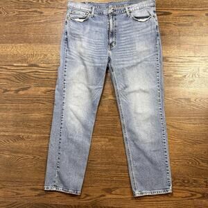 Levis 541 Jeans Mens 40x32 Blue Medium Wash Denim Athletic Tapered Leg Whiskered